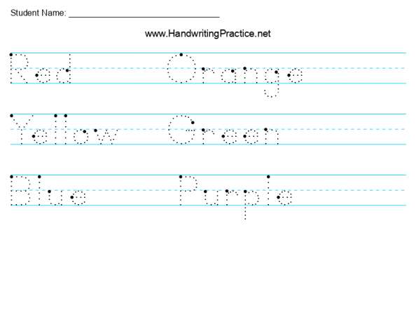 handwriting worksheet numbers